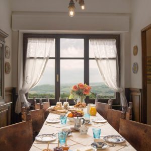 Sala colazione Residenza Fabroni Montepulciano centro storico